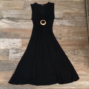 Sexy LBD with brushed gold metal detail
